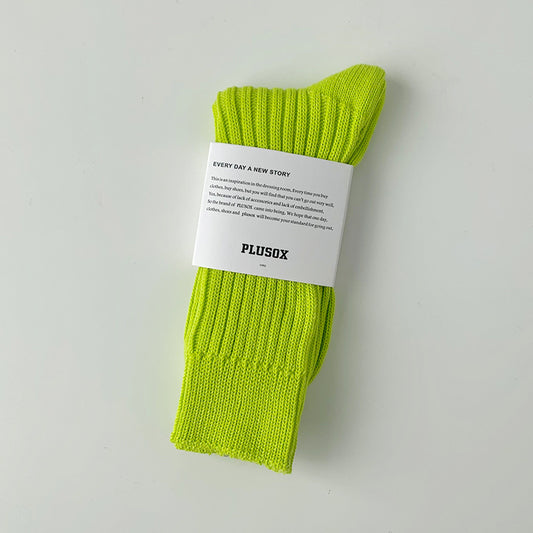 Zikka Thick Thread Solid Color Cotton Socks