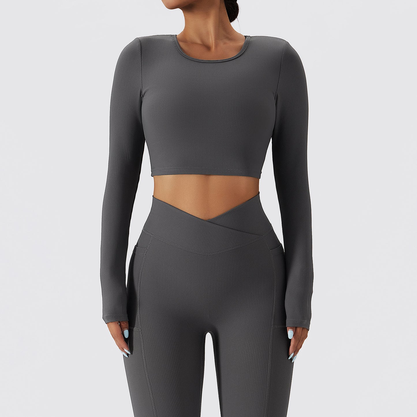 ZIKKA long-sleeved yoga suit set thread sports suit