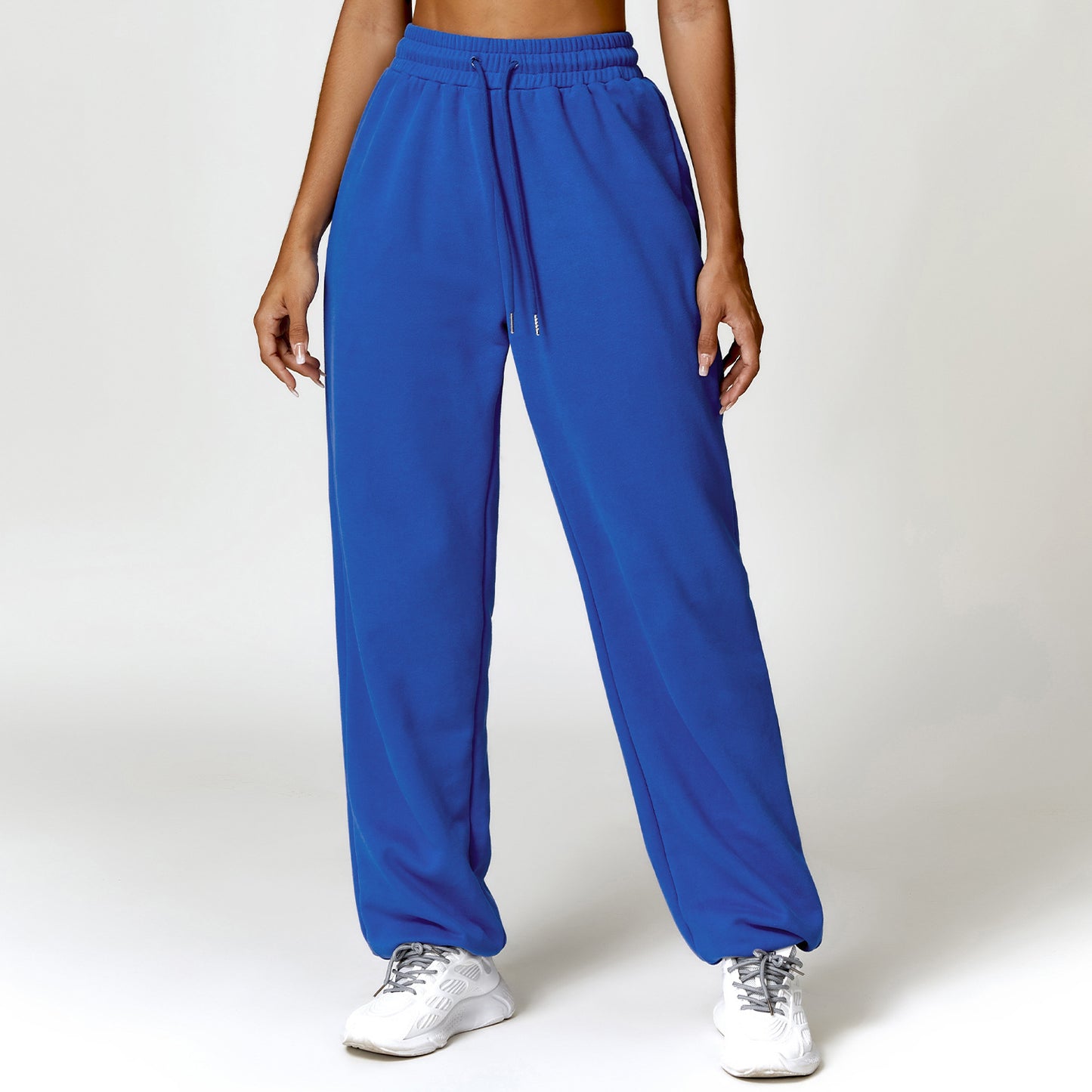 ZIKKA spring high-waisted loose straight leg slacks worn over-legging