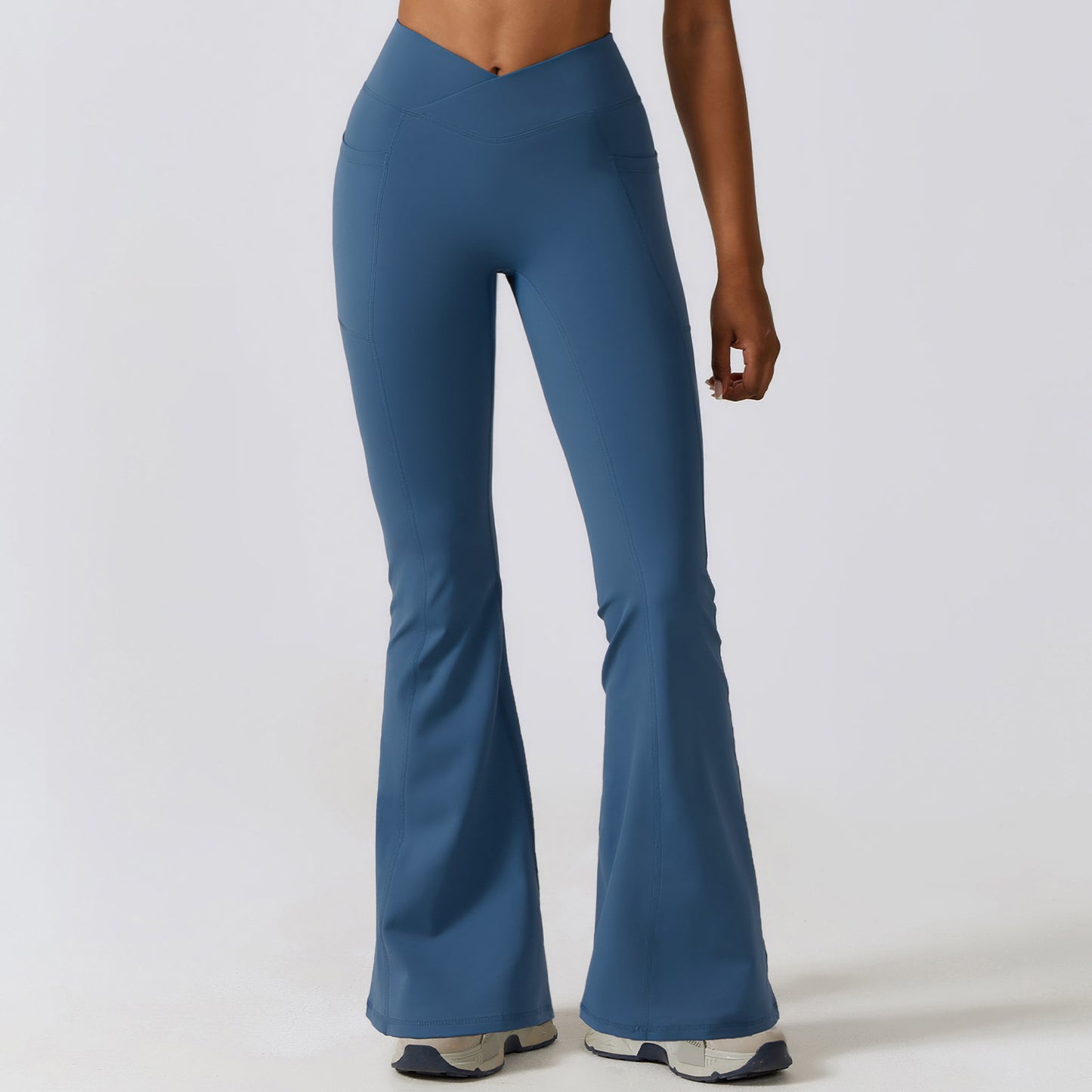 ZIKKA Wide leg lifting hip high waist micro flared pants