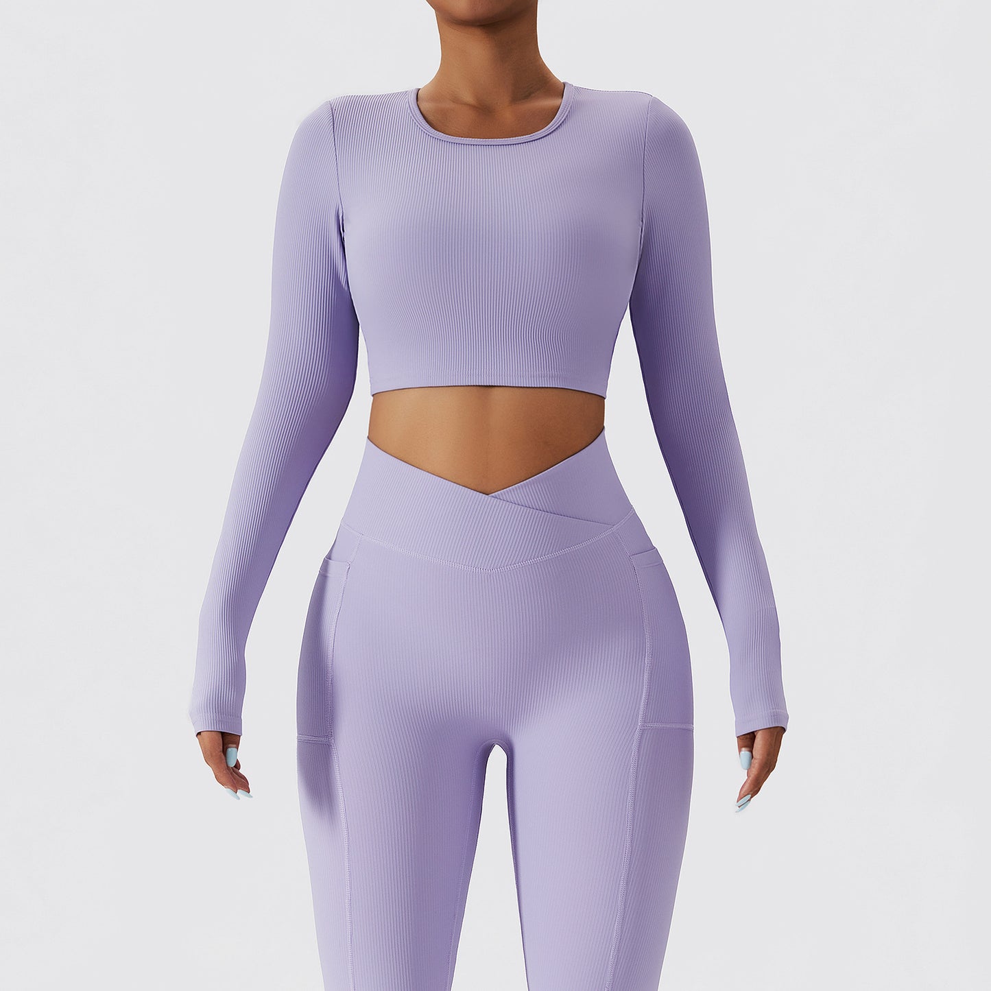 ZIKKA long-sleeved yoga suit set thread sports suit