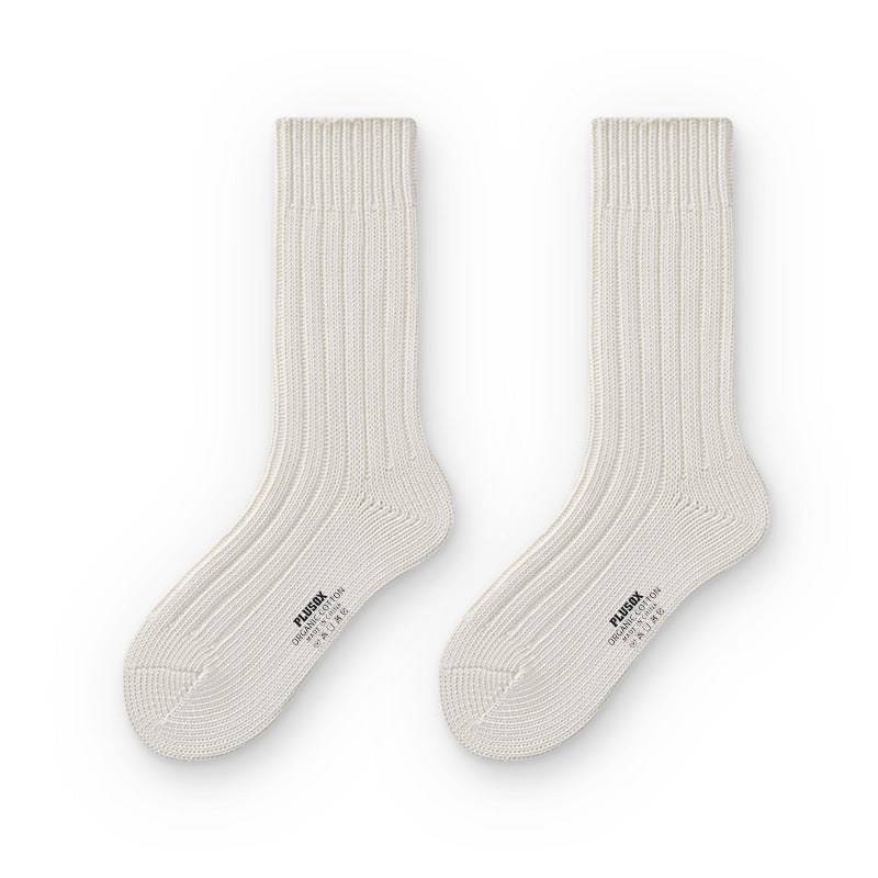 Zikka Thick Knitted Solid Color Cotton Socks