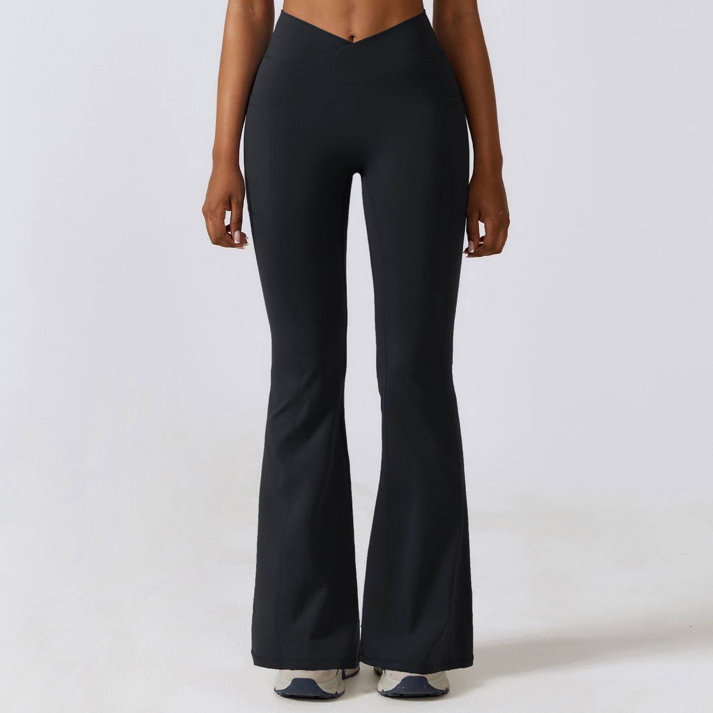 ZIKKA Wide leg lifting hip high waist micro flared pants