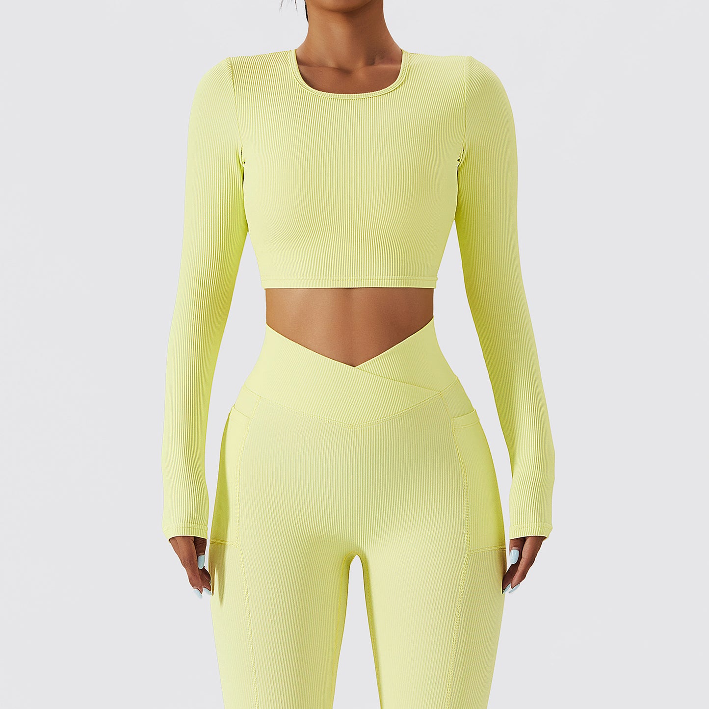 ZIKKA long-sleeved yoga suit set thread sports suit