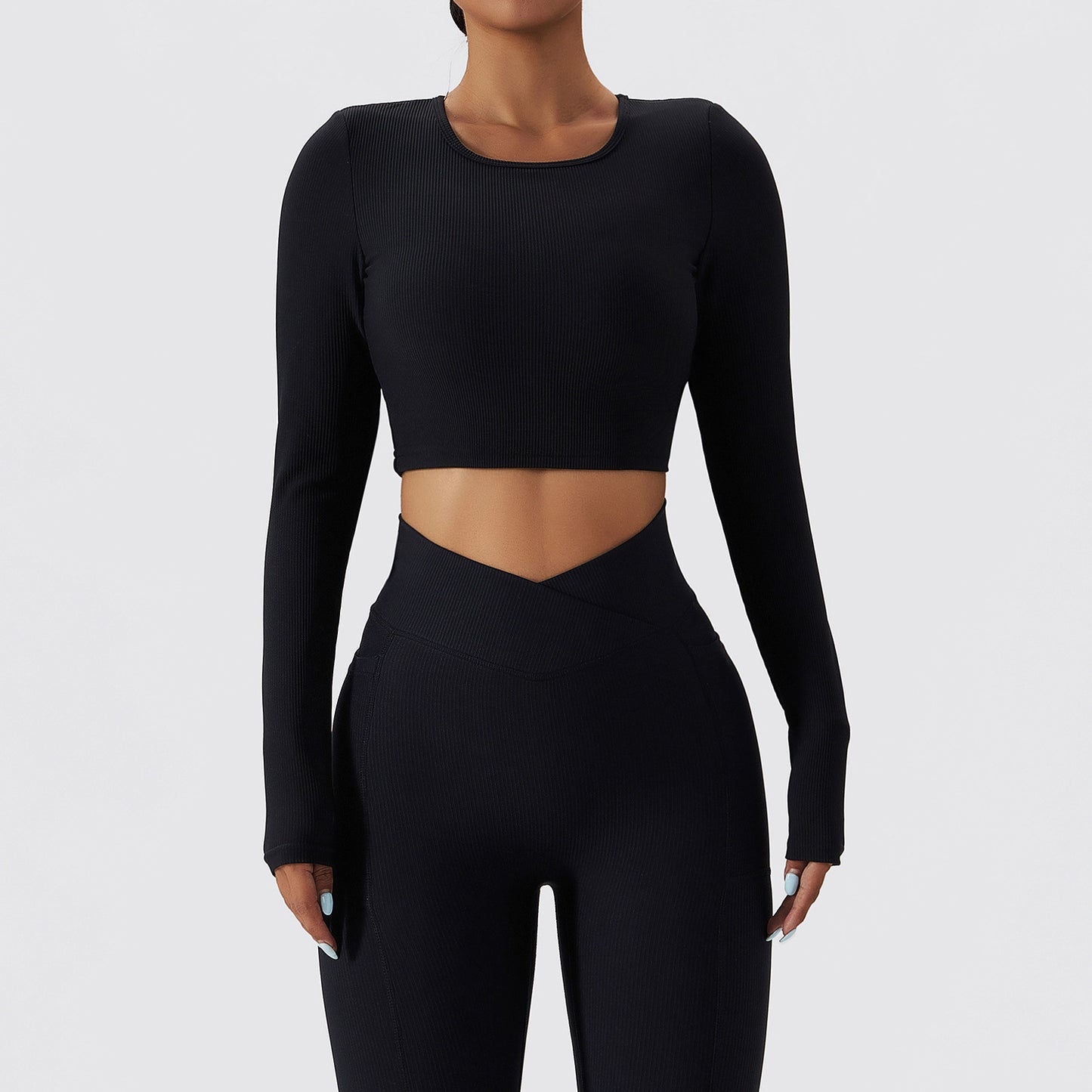 ZIKKA long-sleeved yoga suit set thread sports suit