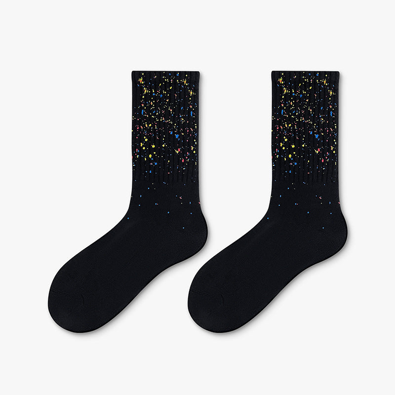 ZIKKA Speckled Ink Starry Sky Mid   Socks