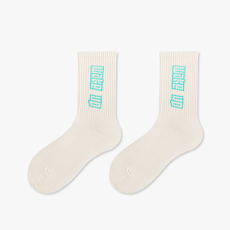 Zikka Jacquard Words Cotton Socks