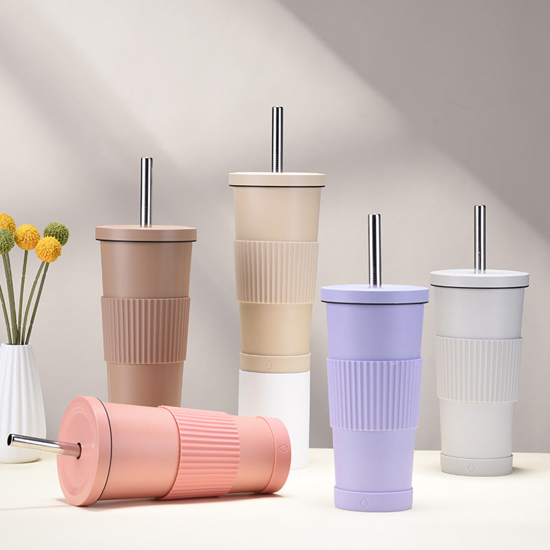 ZIKKA stainless steel straw cup straw insulated water cup