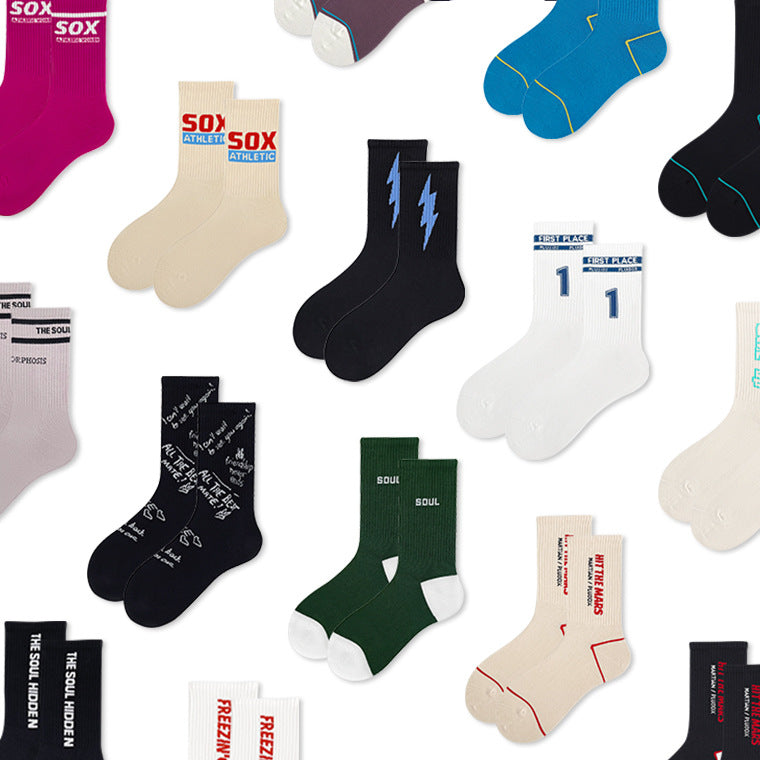 Zikka Jacquard Words Cotton Socks